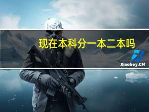 现在本科分一本二本吗