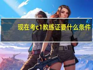 现在考 c1教练证要什么条件