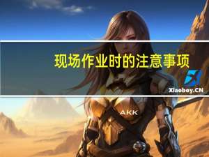 现场作业时的注意事项