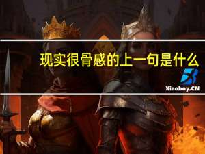 现实很骨感的上一句是什么
