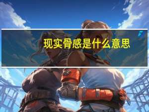 现实骨感是什么意思