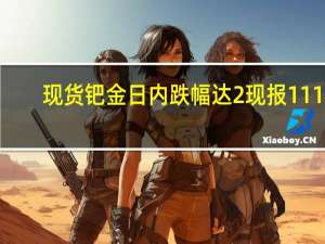 现货钯金日内跌幅达2%现报1112.06美元/盎司