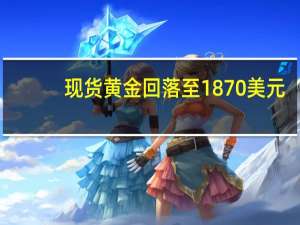 现货黄金回落至1870美元/盎司下方日内跌0.23%