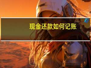 现金还款如何记账