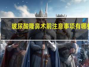 玻尿酸隆鼻术前注意事项有哪些呢，注射玻尿酸隆鼻注意事项有哪些