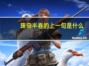 珠帘半卷的上一句是什么