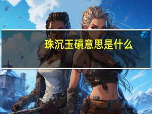 珠沉玉磒意思是什么