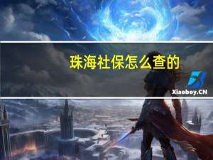 珠海社保怎么查的