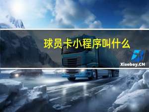 球员卡小程序叫什么