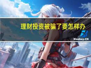理财投资被骗了要怎样办