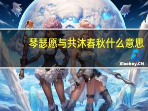 琴瑟愿与共沐春秋什么意思