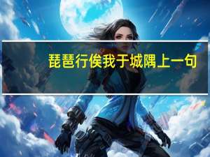 琵琶行俟我于城隅上一句