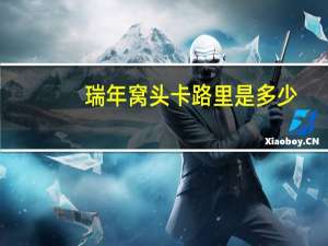 瑞年 窝头卡路里是多少