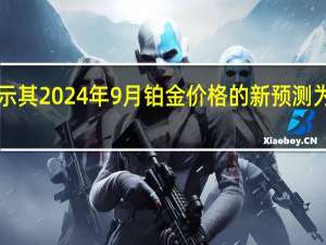 瑞银集团表示其2024年9月铂金价格的新预测为每盎司1100美元