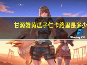 甘源 蟹黄瓜子仁卡路里是多少