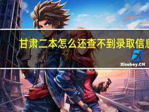 甘肃二本怎么还查不到录取信息