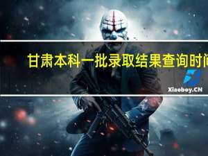 甘肃本科一批录取结果查询时间