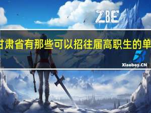 甘肃省有那些可以招往届高职生的单招学校