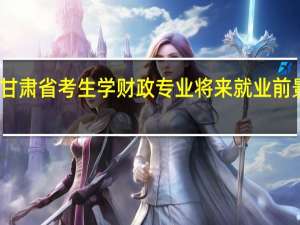 甘肃省考生学财政专业将来就业前景如何