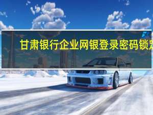 甘肃银行企业网银登录密码锁定（甘肃银行企业网银登录）