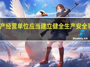 生产经营单位应当建立健全生产安全事故隐患