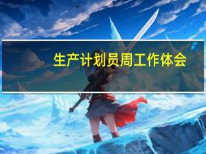 生产计划员周工作体会