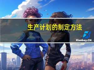 生产计划的制定方法