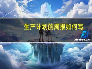 生产计划的周报如何写