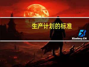 生产计划的标准