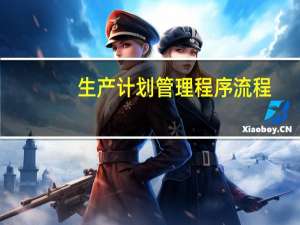 生产计划管理程序流程
