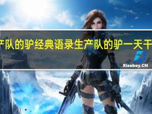 生产队的驴经典语录 生产队的驴一天干几个小时