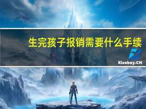 生完孩子报销需要什么手续