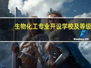 生物化工专业开设学校及等级