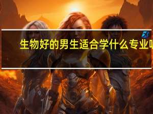 生物好的男生适合学什么专业呢