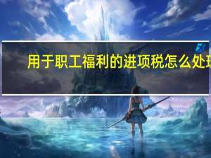 用于职工福利的进项税怎么处理（用于职工福利的进项税账务处理）