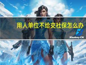 用人单位不给交社保怎么办