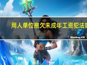 用人单位拖欠未成年工资犯法吗