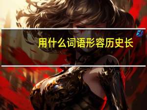 用什么词语形容历史长