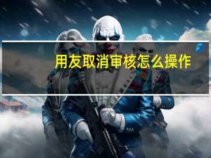 用友取消审核怎么操作