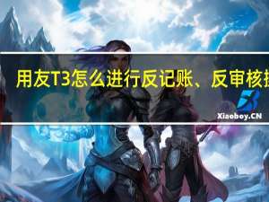 用友T3怎么进行反记账、反审核操作