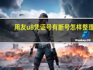 用友u8凭证号有断号怎样整理
