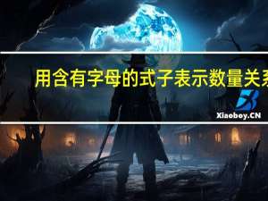 用含有字母的式子表示数量关系