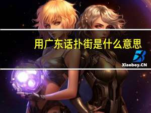 用广东话扑街是什么意思