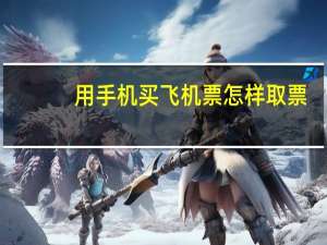 用手机买飞机票怎样取票