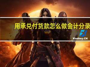 用承兑付货款怎么做会计分录