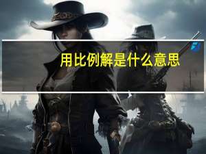 用比例解是什么意思