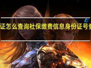 用身份证怎么查询社保缴费信息 身份证号查询个人社保