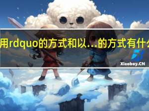 用rdquo的方式和以…的方式有什么区别