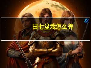 田七盆栽怎么养