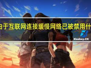 由于互联网连接缓慢网络已被禁用什么意思